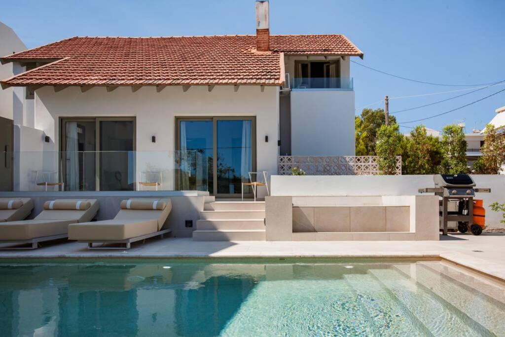 Chania Living Stories Villa With Piano Bagian luar foto